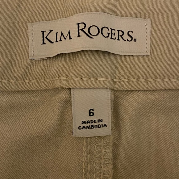 Kim Rogers size 6 women’s Super Stretch beige capri pants NEW - Picture 10 of 14